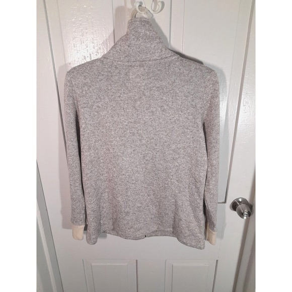 Women's CCM San Jose Sharks Gray Fleece Full Zip  Jacket Mock Neck Hockey NHL‎ L - Picture 4 of 9